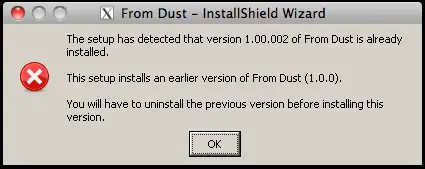 installs an earlier version of From Dust